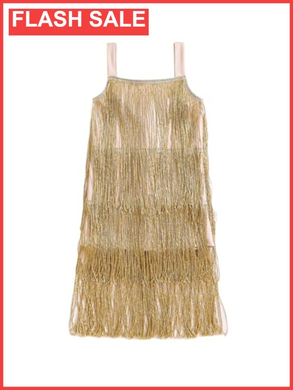 Girls Sequin Fringe Tassel Dance Dress Sleeveless Sparkly Latin Concert Outfit